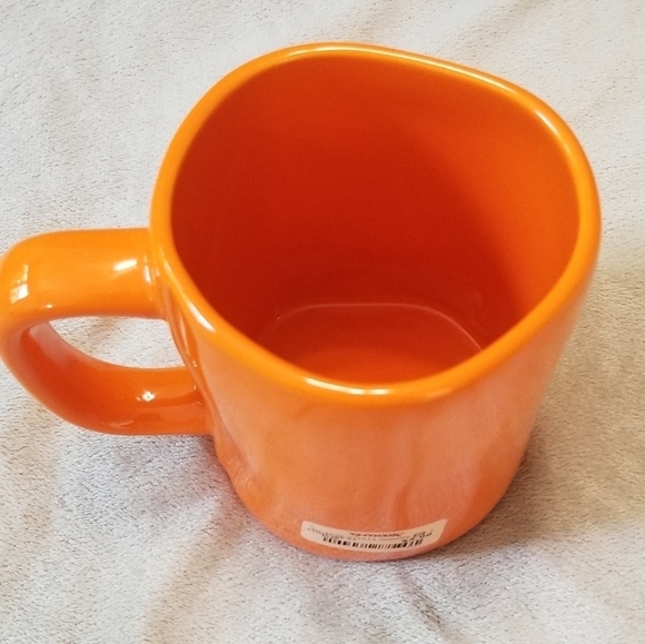 Rae Dunn Happy Halloween Seasonal Holiday Coffee Mug. Solid Orange. NWT. - Picture 3 of 4